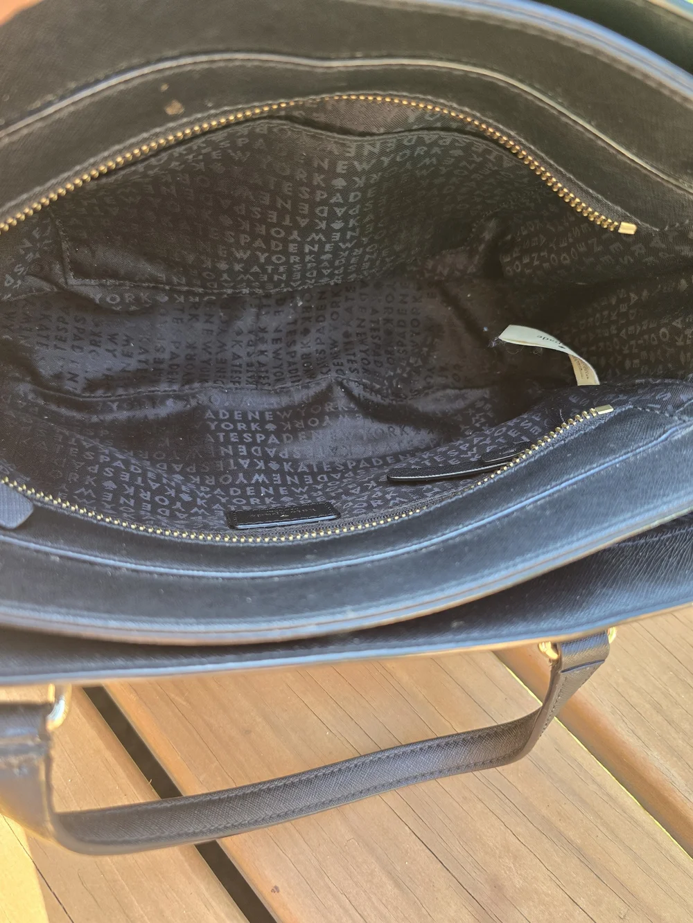 kate spade Black Saffiano Leather Satchel